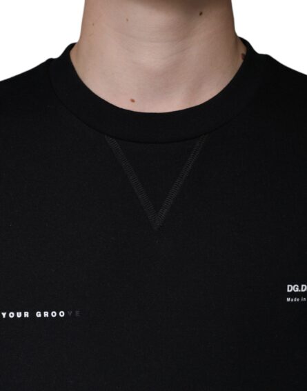 Black Logo Print CrewNeck Sweatshirt Sweater - Image 5