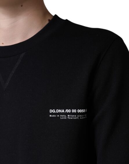 Black Logo Print CrewNeck Sweatshirt Sweater - Image 6