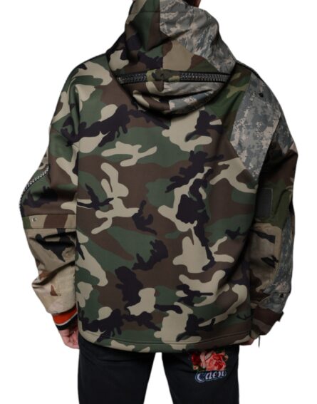 Multicolor Camouflage Hooded Sweatshirt Sweater - Image 4
