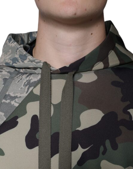 Multicolor Camouflage Hooded Sweatshirt Sweater - Image 5