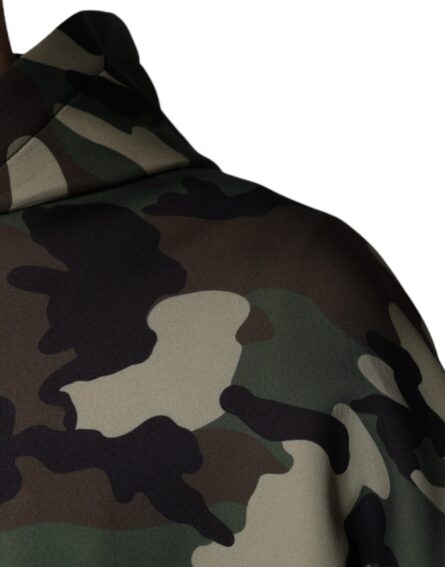 Multicolor Camouflage Hooded Sweatshirt Sweater - Image 6