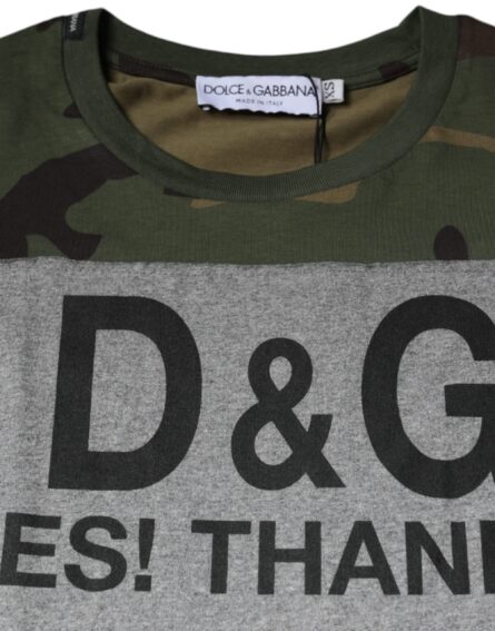 Multicolor Camouflage Cotton Crew Neck T-shirt - Image 7