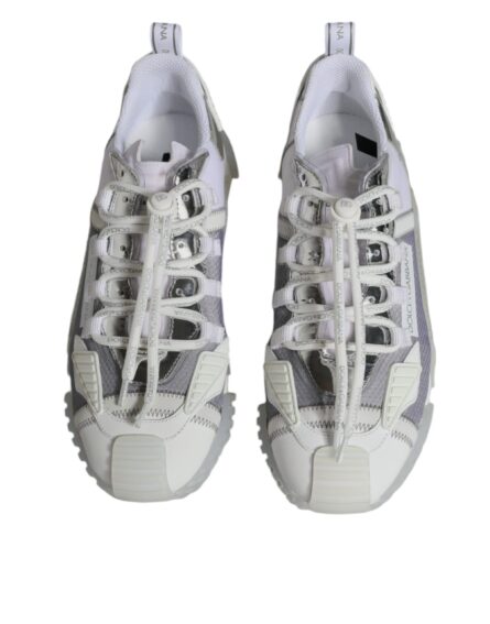 White Silver Low Top NS1 Sneakers Shoes - Image 2