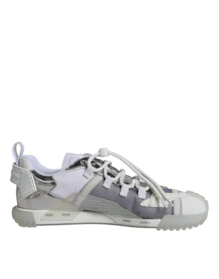 White Silver Low Top NS1 Sneakers Shoes - Image 5