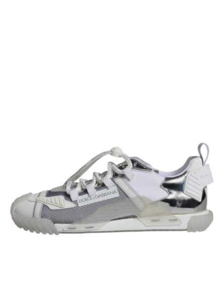 White Silver Low Top NS1 Sneakers Shoes - Image 7