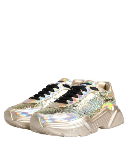 Gold Sequin Iridiscent Daymaster Sneakers Shoes - Image 3
