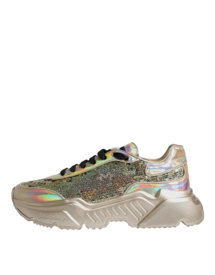 Gold Sequin Iridiscent Daymaster Sneakers Shoes - Image 5