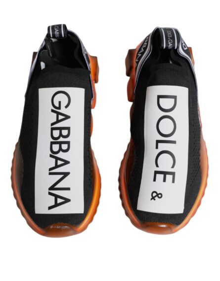 Black Orange Sorrento Slip On Sneakers Shoes - Image 2