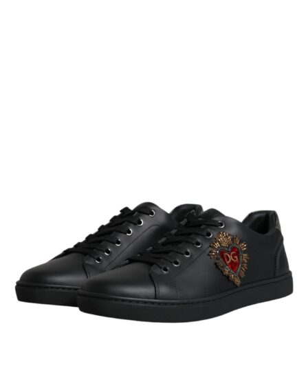 Black London Sacred Heart Men Sneakers Shoes - Image 3