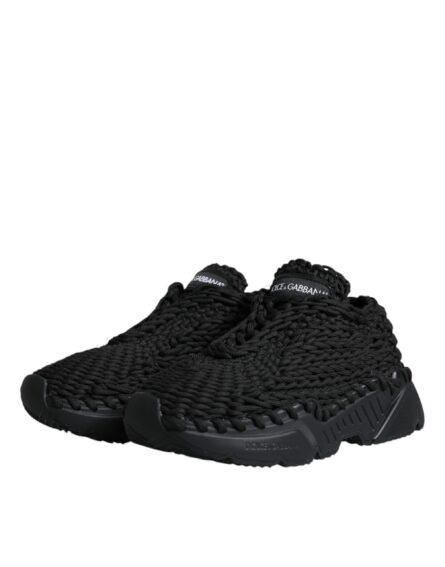 Black Knitted Daymaster Sneakers Shoes - Image 3