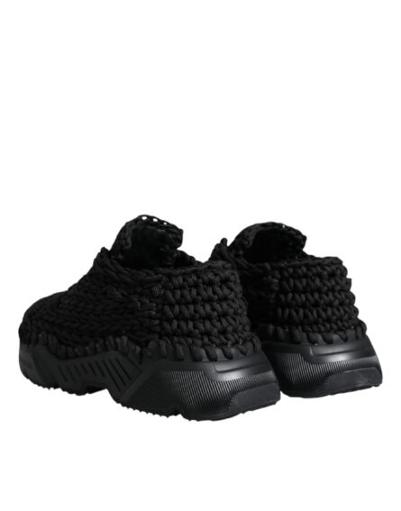 Black Knitted Daymaster Sneakers Shoes - Image 4