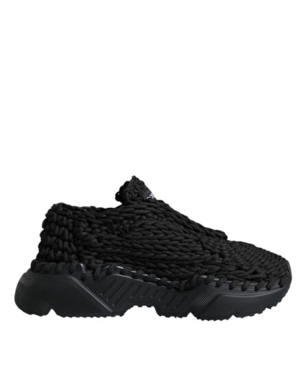 Black Knitted Daymaster Sneakers Shoes - Image 7
