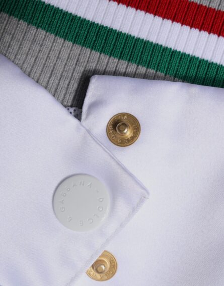 Multicolor Italia Button Down Bomber Jacket - Image 8