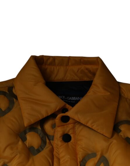 Yellow Logo Padded Buttoned Blouson Jacket - Image 7