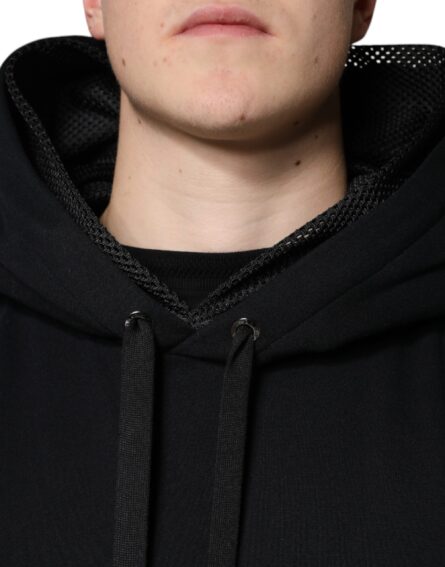 Black Hooded Pullover Men Sweatshirt Sweater - Image 5