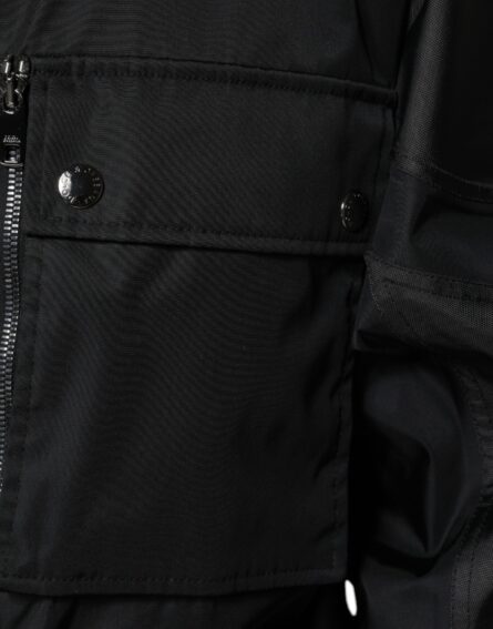 Black Nylon Winter Men Parka Coat Jacket - Image 6