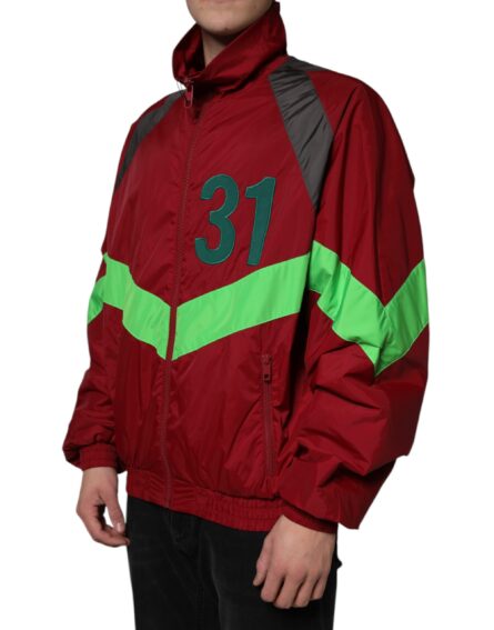 Multicolor Nylon Full Zip Windbreaker Jacket - Image 3