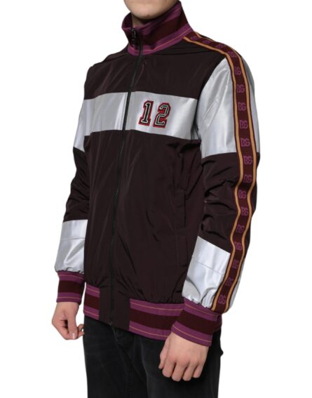 Multicolor Full Zip Jersey Men Bomber Jacket - Image 3