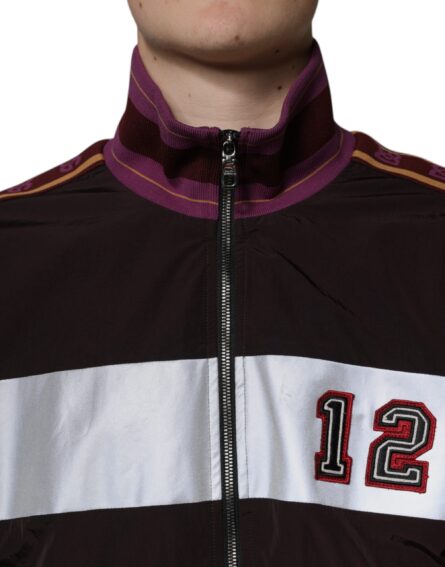 Multicolor Full Zip Jersey Men Bomber Jacket - Image 5