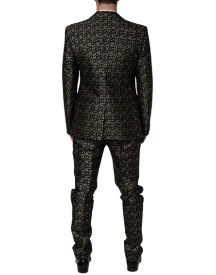 Black Stars Jacquard SICILIA 2 Piece Suit - Image 3