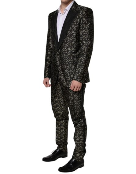 Black Stars Jacquard SICILIA 2 Piece Suit - Image 4