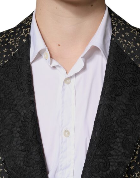 Black Stars Jacquard SICILIA 2 Piece Suit - Image 5