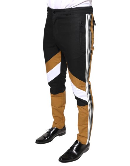Multicolor Stripe Skinny Cotton Pants - Image 3