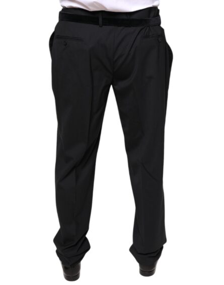 Black Wool Men Formal Dress Pants - Image 4