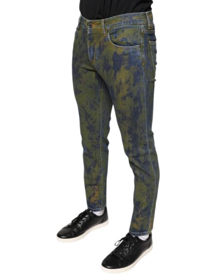 Blue Cotton Dye Slim Fit Men Denim Jeans - Image 3