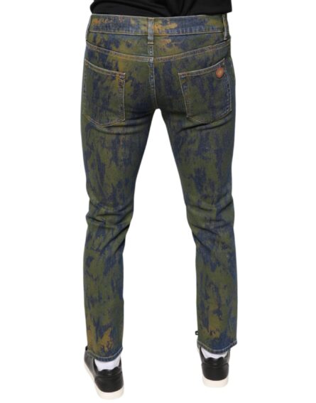 Blue Cotton Dye Slim Fit Men Denim Jeans - Image 4