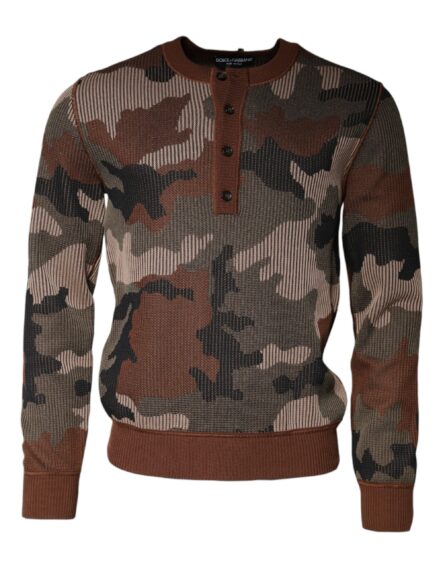 Multicolor Camouflage Men Pullover Sweater - Image 2