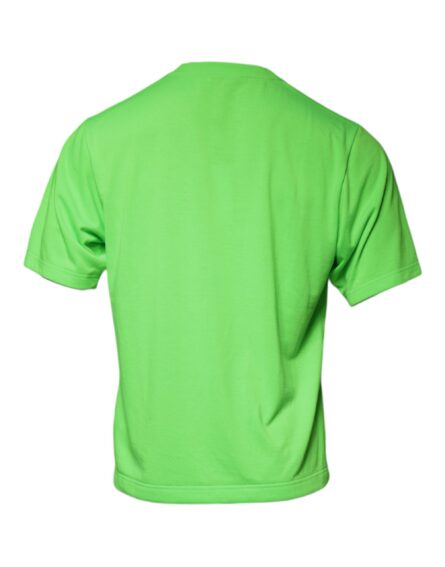 Green Logo Round Neck Short Sleeves T-shirt - Image 5