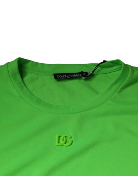 Green Logo Round Neck Short Sleeves T-shirt - Image 6