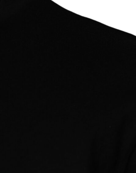 Black Amore Print Cotton Crew Neck T-shirt - Image 4