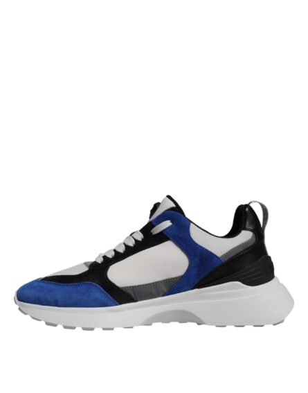 Multicolor Canvas Quad Fabric Medusa Low Top Sneakers Shoes - Image 4
