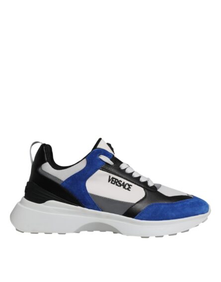 Multicolor Canvas Quad Fabric Medusa Low Top Sneakers Shoes - Image 6