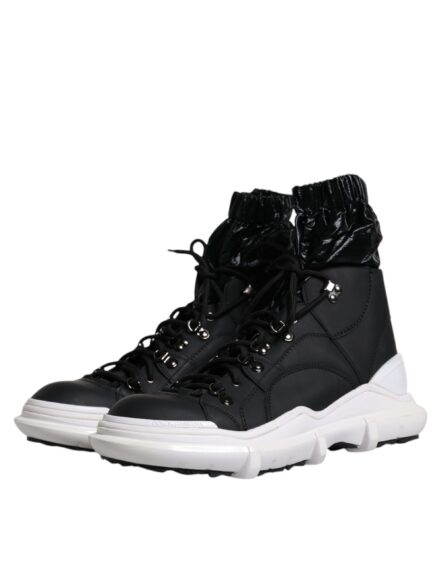 Black Nylon Galileo High Top Sneakers Shoes - Image 3