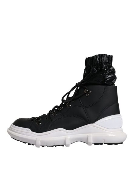 Black Nylon Galileo High Top Sneakers Shoes - Image 5
