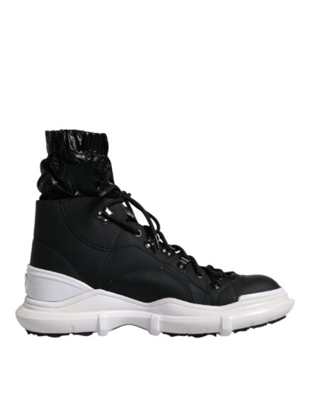 Black Nylon Galileo High Top Sneakers Shoes - Image 7