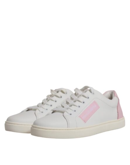 White Classic Calf Leather Sneakers Shoes - Image 2