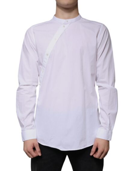 White Cotton Slim Fit MARTINI Dress Shirt - Image 2