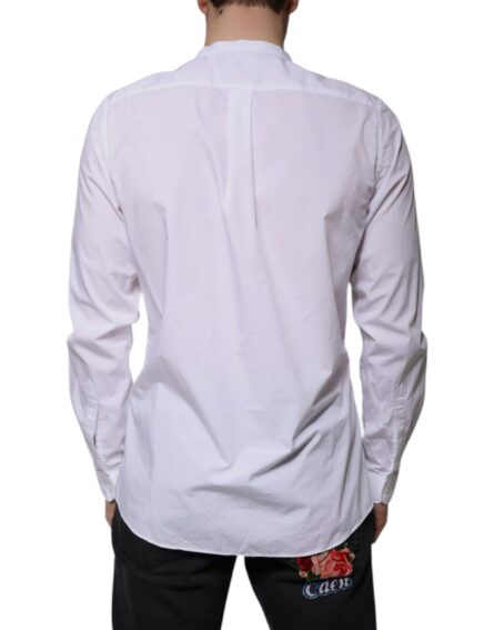 White Cotton Slim Fit MARTINI Dress Shirt - Image 4