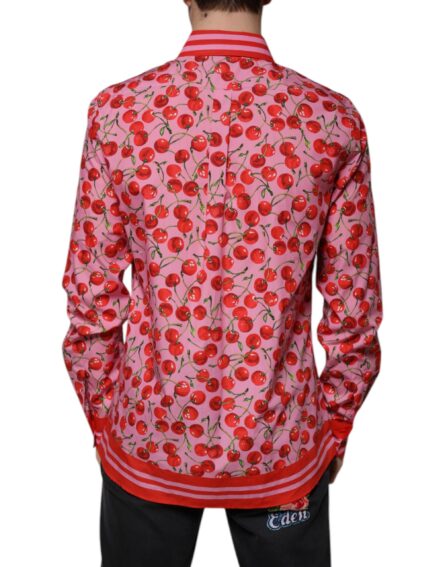 Pink Cherry Cotton Formal MARTINI Dress Shirt - Image 3