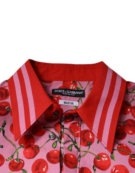 Pink Cherry Cotton Formal MARTINI Dress Shirt - Image 6