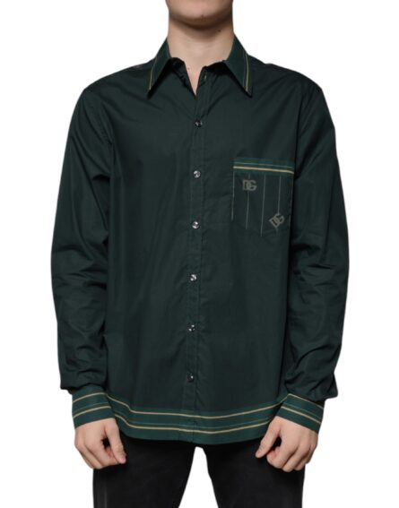 Green Logo Long Sleeve MARTINI Casual Shirt - Image 2