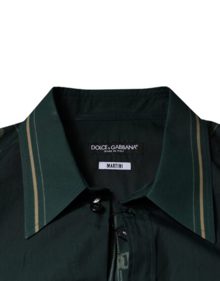 Green Logo Long Sleeve MARTINI Casual Shirt - Image 7