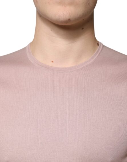 Brown Cotton Short Sleeves Round Neck T-shirt - Image 5
