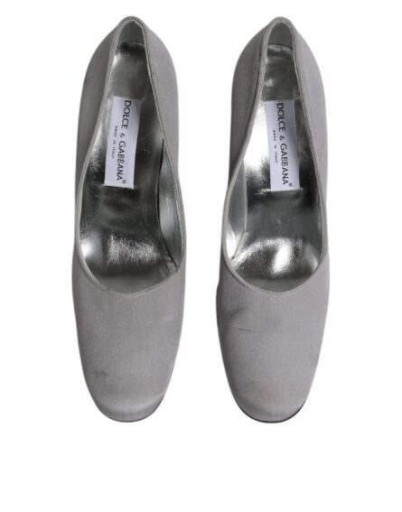 Gray Suede Leather High Heel Pumps Shoes - Image 2