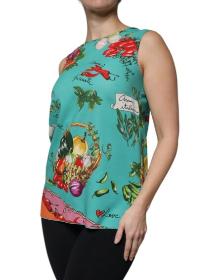 Multicolor Vegetables Sleeveless Tank Top - Image 3