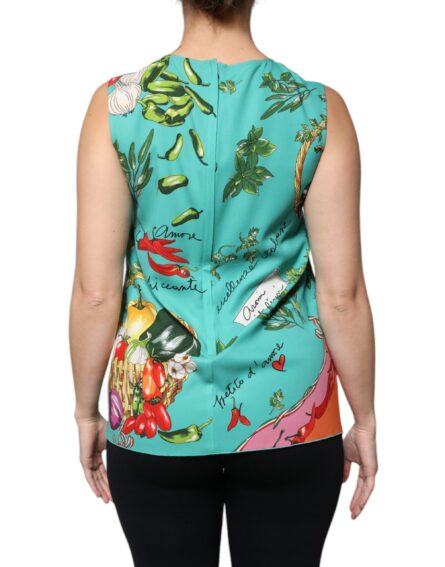 Multicolor Vegetables Sleeveless Tank Top - Image 4